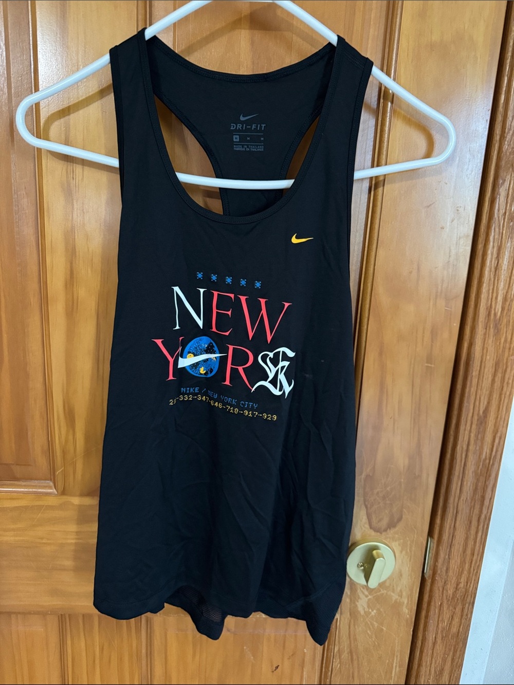 Nike Black Tank with Multicolor New York Graphic